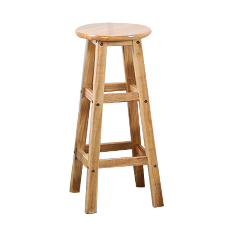 Modern Armless Backless Counter Stool Wood Cafe Bar Stool with Seat and Pedal 1 Piece Bar Stool (28" H) Clearhalo 'Bar Furniture' 'Bar Stools' 'bar_stools' 'furn' 'furn_bar_stools' 'Furniture' 'furniture_bar_stools' 'Kitchen & Dining Furniture' 4817229