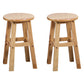 Modern Armless Backless Counter Stool Wood Cafe Bar Stool with Seat and Pedal 2 Piece Set Short Stool(20"H) Clearhalo 'Bar Furniture' 'Bar Stools' 'bar_stools' 'furn' 'furn_bar_stools' 'Furniture' 'furniture_bar_stools' 'Kitchen & Dining Furniture' 4817234