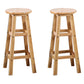 Modern Armless Backless Counter Stool Wood Cafe Bar Stool with Seat and Pedal 2 Piece Set Bar Stool (28" H) Clearhalo 'Bar Furniture' 'Bar Stools' 'bar_stools' 'furn' 'furn_bar_stools' 'Furniture' 'furniture_bar_stools' 'Kitchen & Dining Furniture' 4817239