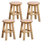Modern Armless Backless Counter Stool Wood Cafe Bar Stool with Seat and Pedal 4 Piece Set Short Stool(18"H) Clearhalo 'Bar Furniture' 'Bar Stools' 'bar_stools' 'furn' 'furn_bar_stools' 'Furniture' 'furniture_bar_stools' 'Kitchen & Dining Furniture' 4817242