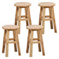 Modern Armless Backless Counter Stool Wood Cafe Bar Stool with Seat and Pedal 4 Piece Set Short Stool(20"H) Clearhalo 'Bar Furniture' 'Bar Stools' 'bar_stools' 'furn' 'furn_bar_stools' 'Furniture' 'furniture_bar_stools' 'Kitchen & Dining Furniture' 4817243