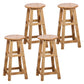 Modern Armless Backless Counter Stool Wood Cafe Bar Stool with Seat and Pedal 4 Piece Set Counter Stool (24"H) Clearhalo 'Bar Furniture' 'Bar Stools' 'bar_stools' 'furn' 'furn_bar_stools' 'Furniture' 'furniture_bar_stools' 'Kitchen & Dining Furniture' 4817244