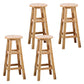 Modern Armless Backless Counter Stool Wood Cafe Bar Stool with Seat and Pedal 4 Piece Set Bar Stool (28" H) Clearhalo 'Bar Furniture' 'Bar Stools' 'bar_stools' 'furn' 'furn_bar_stools' 'Furniture' 'furniture_bar_stools' 'Kitchen & Dining Furniture' 4817245
