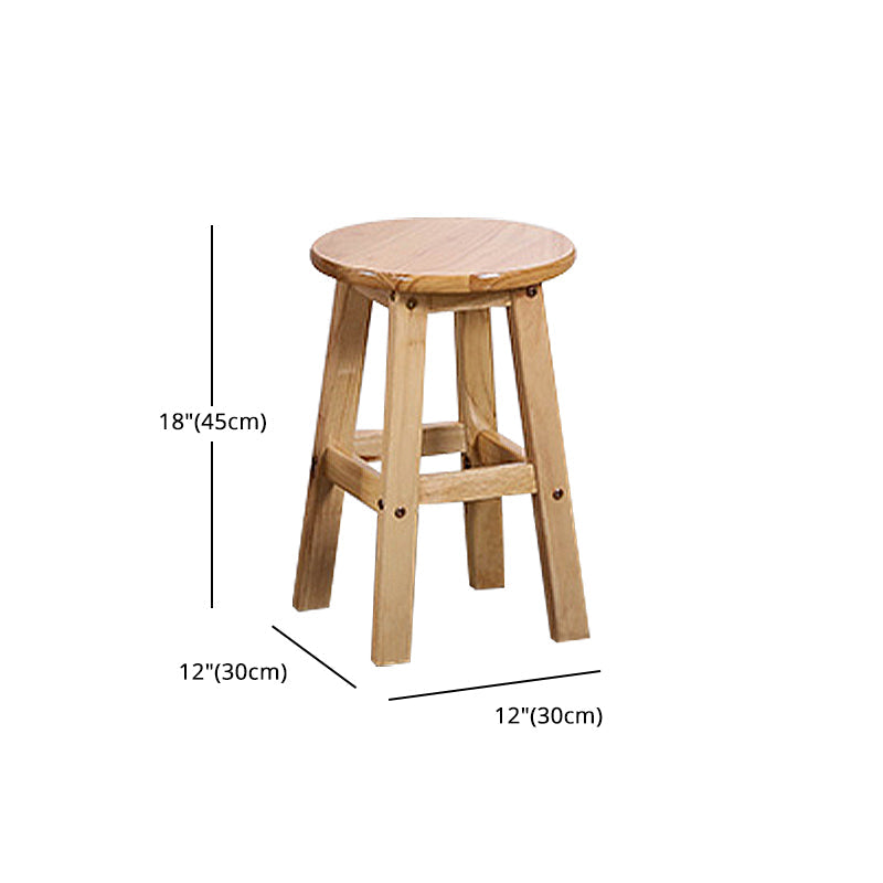 Modern Armless Backless Counter Stool Wood Cafe Bar Stool with Seat and Pedal Clearhalo 'Bar Furniture' 'Bar Stools' 'bar_stools' 'furn' 'furn_bar_stools' 'Furniture' 'furniture_bar_stools' 'Kitchen & Dining Furniture' 4817247
