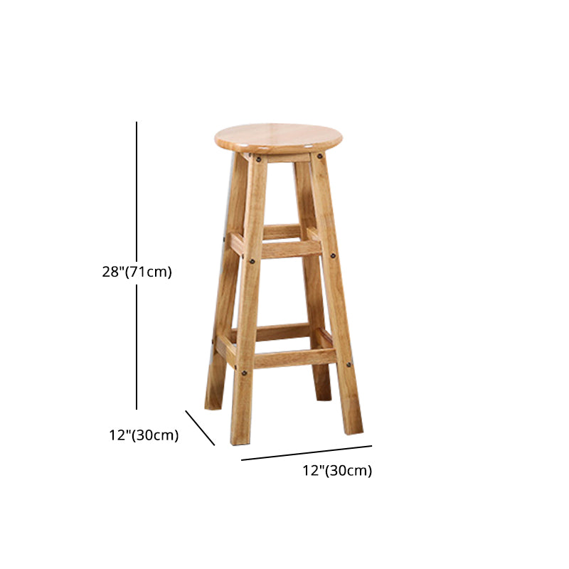 Modern Armless Backless Counter Stool Wood Cafe Bar Stool with Seat and Pedal Clearhalo 'Bar Furniture' 'Bar Stools' 'bar_stools' 'furn' 'furn_bar_stools' 'Furniture' 'furniture_bar_stools' 'Kitchen & Dining Furniture' 4817250