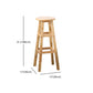 Modern Armless Backless Counter Stool Wood Cafe Bar Stool with Seat and Pedal Clearhalo 'Bar Furniture' 'Bar Stools' 'bar_stools' 'furn' 'furn_bar_stools' 'Furniture' 'furniture_bar_stools' 'Kitchen & Dining Furniture' 4817251