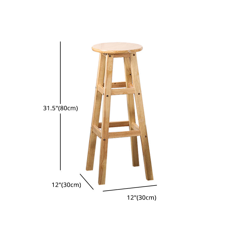 Modern Armless Backless Counter Stool Wood Cafe Bar Stool with Seat and Pedal Clearhalo 'Bar Furniture' 'Bar Stools' 'bar_stools' 'furn' 'furn_bar_stools' 'Furniture' 'furniture_bar_stools' 'Kitchen & Dining Furniture' 4817251