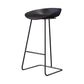 Glam Coffee Shop Footrest Stool Matte Finish Plastic Barstool Black 1 Piece Clearhalo 'Bar Furniture' 'Bar Stools' 'bar_stools' 'furn' 'furn_bar_stools' 'Furniture' 'furniture_bar_stools' 'Kitchen & Dining Furniture' 4817479