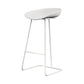 Glam Coffee Shop Footrest Stool Matte Finish Plastic Barstool White 1 Piece Clearhalo 'Bar Furniture' 'Bar Stools' 'bar_stools' 'furn' 'furn_bar_stools' 'Furniture' 'furniture_bar_stools' 'Kitchen & Dining Furniture' 4817482
