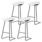 Glam Coffee Shop Footrest Stool Matte Finish Plastic Barstool White-Black 4 Piece Set Clearhalo 'Bar Furniture' 'Bar Stools' 'bar_stools' 'furn' 'furn_bar_stools' 'Furniture' 'furniture_bar_stools' 'Kitchen & Dining Furniture' 4817495