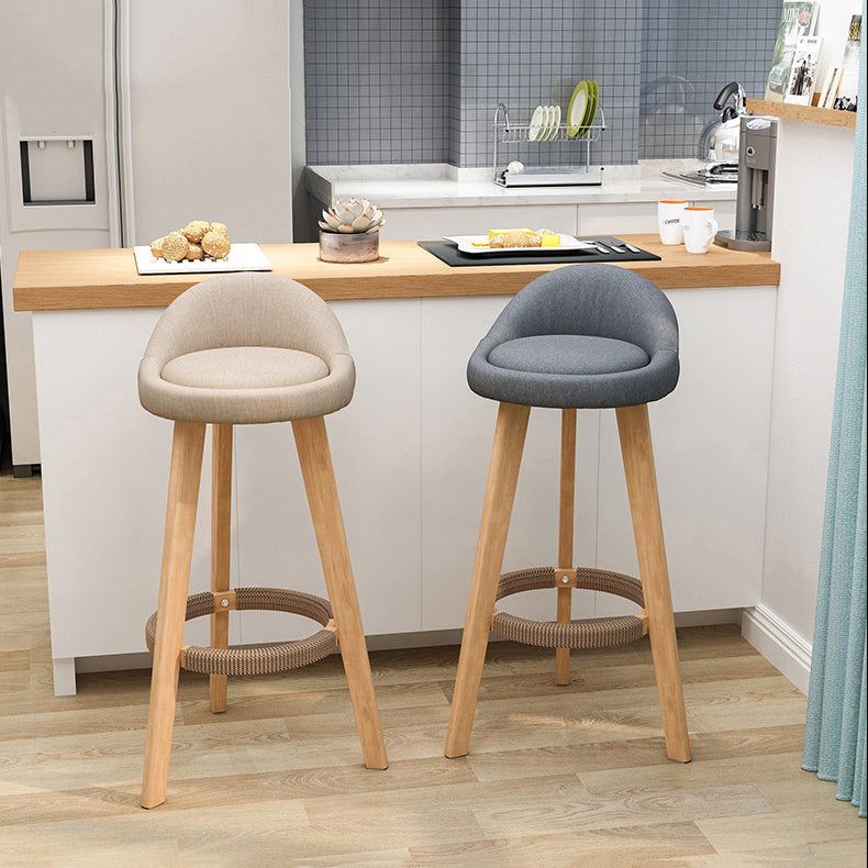 Scandinavian Home Solid Wood Bar Stool Matte Finish Footrest Stool Clearhalo 'Bar Furniture' 'Bar Stools' 'bar_stools' 'furn' 'furn_bar_stools' 'Furniture' 'furniture_bar_stools' 'Kitchen & Dining Furniture' 4817713