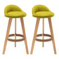 Scandinavian Home Solid Wood Bar Stool Matte Finish Footrest Stool Light Green 2 Piece Set Clearhalo 'Bar Furniture' 'Bar Stools' 'bar_stools' 'furn' 'furn_bar_stools' 'Furniture' 'furniture_bar_stools' 'Kitchen & Dining Furniture' 4817716