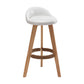 Scandinavian Home Solid Wood Bar Stool Matte Finish Footrest Stool White 1 Piece Clearhalo 'Bar Furniture' 'Bar Stools' 'bar_stools' 'furn' 'furn_bar_stools' 'Furniture' 'furniture_bar_stools' 'Kitchen & Dining Furniture' 4817720