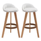 Scandinavian Home Solid Wood Bar Stool Matte Finish Footrest Stool White 2 Piece Set Clearhalo 'Bar Furniture' 'Bar Stools' 'bar_stools' 'furn' 'furn_bar_stools' 'Furniture' 'furniture_bar_stools' 'Kitchen & Dining Furniture' 4817722