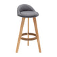 Scandinavian Home Solid Wood Bar Stool Matte Finish Footrest Stool Grey 1 Piece Clearhalo 'Bar Furniture' 'Bar Stools' 'bar_stools' 'furn' 'furn_bar_stools' 'Furniture' 'furniture_bar_stools' 'Kitchen & Dining Furniture' 4817725