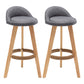Scandinavian Home Solid Wood Bar Stool Matte Finish Footrest Stool Grey 2 Piece Set Clearhalo 'Bar Furniture' 'Bar Stools' 'bar_stools' 'furn' 'furn_bar_stools' 'Furniture' 'furniture_bar_stools' 'Kitchen & Dining Furniture' 4817727
