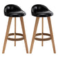 Scandinavian Home Solid Wood Bar Stool Matte Finish Footrest Stool Black 2 Piece Set Clearhalo 'Bar Furniture' 'Bar Stools' 'bar_stools' 'furn' 'furn_bar_stools' 'Furniture' 'furniture_bar_stools' 'Kitchen & Dining Furniture' 4817753
