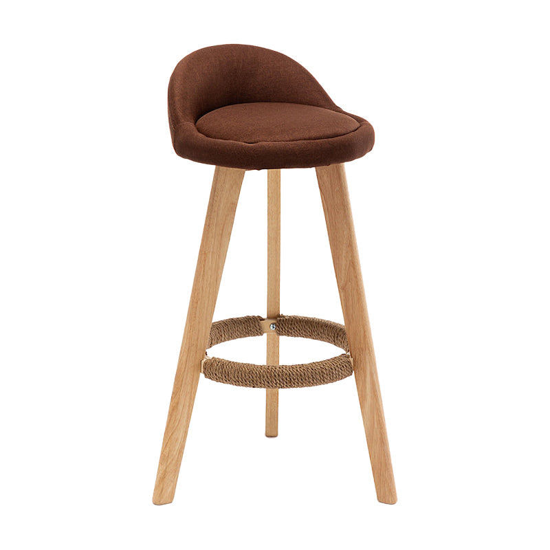 Scandinavian Home Solid Wood Bar Stool Matte Finish Footrest Stool Coffee 1 Piece Clearhalo 'Bar Furniture' 'Bar Stools' 'bar_stools' 'furn' 'furn_bar_stools' 'Furniture' 'furniture_bar_stools' 'Kitchen & Dining Furniture' 4817755