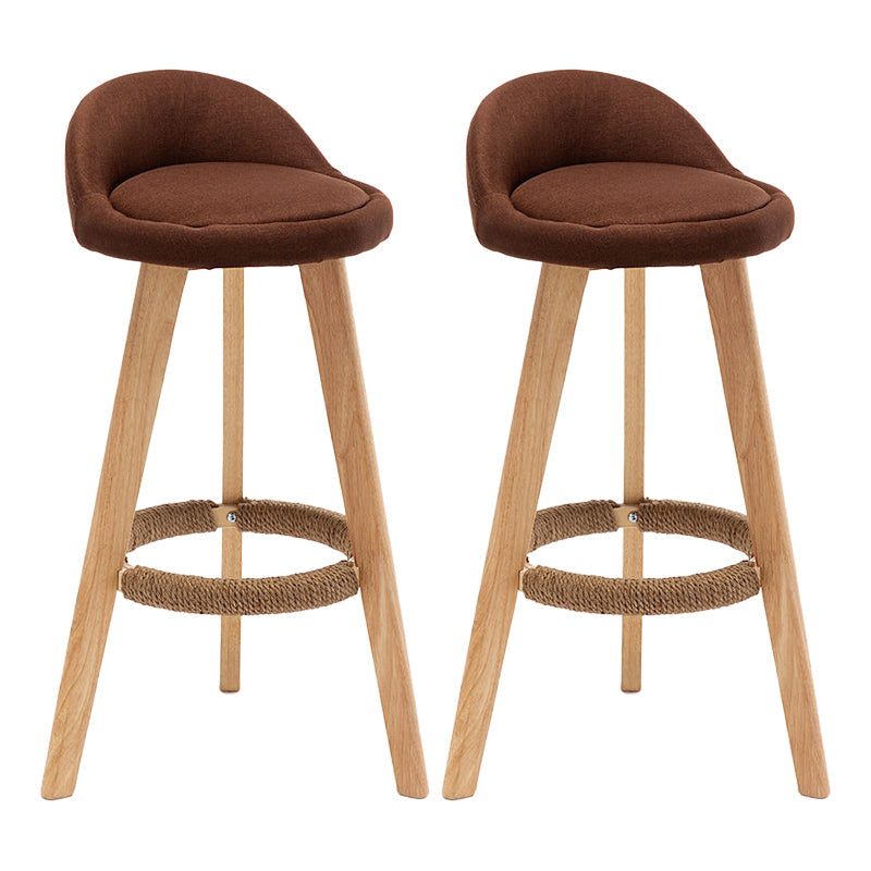 Scandinavian Home Solid Wood Bar Stool Matte Finish Footrest Stool Coffee 2 Piece Set Clearhalo 'Bar Furniture' 'Bar Stools' 'bar_stools' 'furn' 'furn_bar_stools' 'Furniture' 'furniture_bar_stools' 'Kitchen & Dining Furniture' 4817756