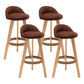 Scandinavian Home Solid Wood Bar Stool Matte Finish Footrest Stool Coffee 4 Piece Set Clearhalo 'Bar Furniture' 'Bar Stools' 'bar_stools' 'furn' 'furn_bar_stools' 'Furniture' 'furniture_bar_stools' 'Kitchen & Dining Furniture' 4817757