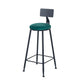 Modern Backrest Counter Stool Iron Milk Tea Shop Bar Stool with Cushion and Pedal Clearhalo 'Bar Furniture' 'Bar Stools' 'bar_stools' 'furn' 'furn_bar_stools' 'Furniture' 'furniture_bar_stools' 'Kitchen & Dining Furniture' 4817767