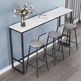 Modern Backrest Counter Stool Iron Milk Tea Shop Bar Stool with Cushion and Pedal Clearhalo 'Bar Furniture' 'Bar Stools' 'bar_stools' 'furn' 'furn_bar_stools' 'Furniture' 'furniture_bar_stools' 'Kitchen & Dining Furniture' 4817777