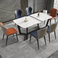 Modern Scalable Dinette Set 1/4/5/7 Pieces Dining Table Set with White Sintered Stone Top Clearhalo 'Dining Room Sets' 'Dining Tables & Seating' 'dining_room_set' 'furn' 'furn_dining_room_set' 'Furniture' 'furniture_dining_room_set' 'Kitchen & Dining Furniture' 4817828