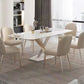 Luxury Sintered Stone Top Dining Set Rectangle 1/4/5/7 Pieces Dining Table with Chairs Clearhalo 'Dining Room Sets' 'Dining Tables & Seating' 'dining_room_set' 'furn' 'furn_dining_room_set' 'Furniture' 'furniture_dining_room_set' 'Kitchen & Dining Furniture' 4817840
