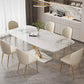 Luxury Sintered Stone Top Dining Set Rectangle 1/4/5/7 Pieces Dining Table with Chairs Clearhalo 'Dining Room Sets' 'Dining Tables & Seating' 'dining_room_set' 'furn' 'furn_dining_room_set' 'Furniture' 'furniture_dining_room_set' 'Kitchen & Dining Furniture' 4817851