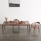 Modern Rectangle Walnut Wood Dining Set 1/2/3/5/7 Pieces Dining Table with Wood Chairs 3 Pieces: Table, 2 Chairs Clearhalo 'Dining Room Sets' 'Dining Tables & Seating' 'dining_room_set' 'furn' 'furn_dining_room_set' 'Furniture' 'furniture_dining_room_set' 'Kitchen & Dining Furniture' 4817862