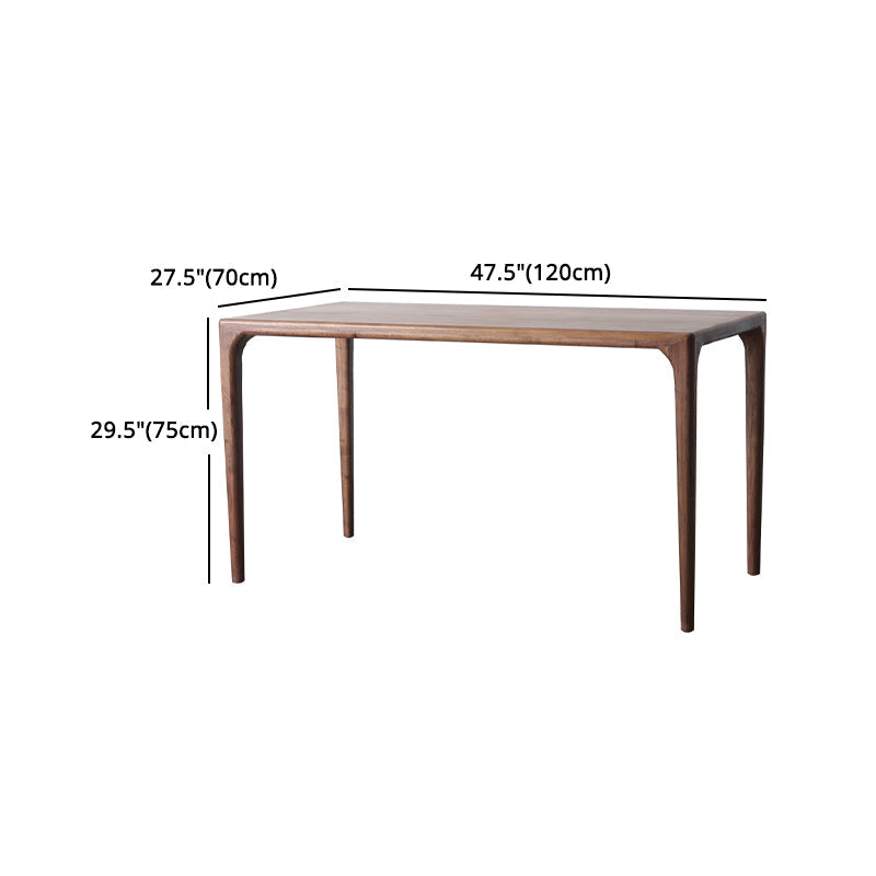 Modern Rectangle Walnut Wood Dining Set 1/2/3/5/7 Pieces Dining Table with Wood Chairs Clearhalo 'Dining Room Sets' 'Dining Tables & Seating' 'dining_room_set' 'furn' 'furn_dining_room_set' 'Furniture' 'furniture_dining_room_set' 'Kitchen & Dining Furniture' 4817875