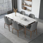 Modern Sintered Stone Dining Set 1/2/4/5/7 Pieces Dining Table with Chairs Clearhalo 'Dining Room Sets' 'Dining Tables & Seating' 'dining_room_set' 'furn' 'furn_dining_room_set' 'Furniture' 'furniture_dining_room_set' 'Kitchen & Dining Furniture' 4817876