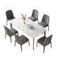 Modern Sintered Stone Dining Set 1/2/4/5/7 Pieces Dining Table with Chairs 7 Pieces: Table, 6 Chairs Clearhalo 'Dining Room Sets' 'Dining Tables & Seating' 'dining_room_set' 'furn' 'furn_dining_room_set' 'Furniture' 'furniture_dining_room_set' 'Kitchen & Dining Furniture' 4817877