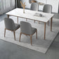 Modern Sintered Stone Dining Set 1/2/4/5/7 Pieces Dining Table with Chairs 5 Pieces: Table, 4 Chairs Clearhalo 'Dining Room Sets' 'Dining Tables & Seating' 'dining_room_set' 'furn' 'furn_dining_room_set' 'Furniture' 'furniture_dining_room_set' 'Kitchen & Dining Furniture' 4817878