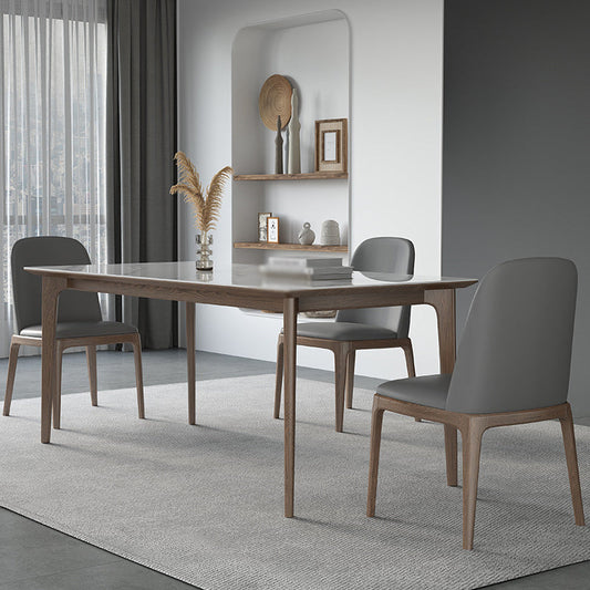Modern Sintered Stone Dining Set 1/2/4/5/7 Pieces Dining Table with Chairs Clearhalo 'Dining Room Sets' 'Dining Tables & Seating' 'dining_room_set' 'furn' 'furn_dining_room_set' 'Furniture' 'furniture_dining_room_set' 'Kitchen & Dining Furniture' 4817879
