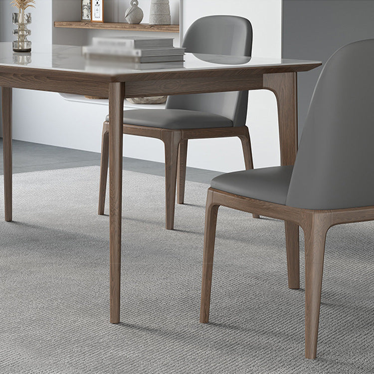 Modern Sintered Stone Dining Set 1/2/4/5/7 Pieces Dining Table with Chairs Clearhalo 'Dining Room Sets' 'Dining Tables & Seating' 'dining_room_set' 'furn' 'furn_dining_room_set' 'Furniture' 'furniture_dining_room_set' 'Kitchen & Dining Furniture' 4817883