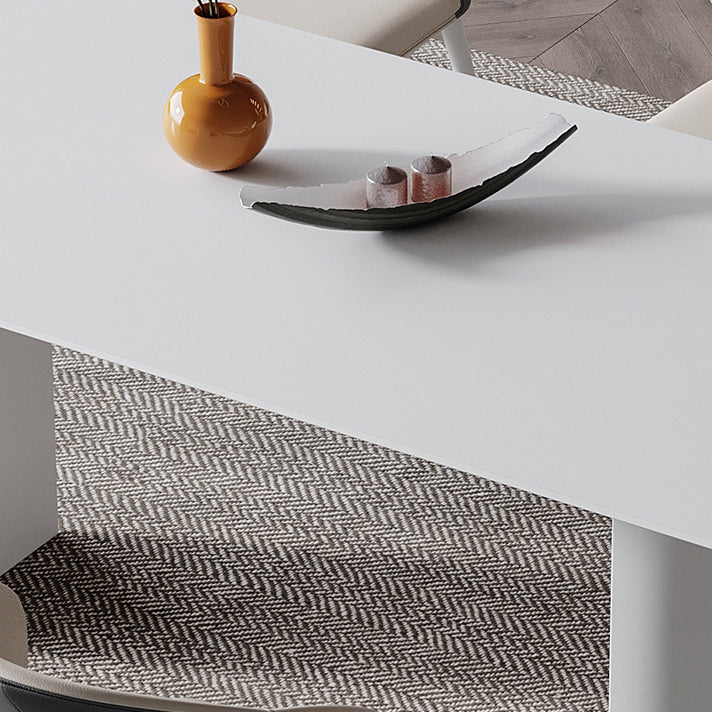 Modern Sintered Stone Top Dining Set 1/4/5/7 Rectangle Pieces Dining Table with Chairs Clearhalo 'Dining Room Sets' 'Dining Tables & Seating' 'dining_room_set' 'furn' 'furn_dining_room_set' 'Furniture' 'furniture_dining_room_set' 'Kitchen & Dining Furniture' 4817903