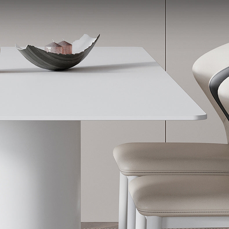 Modern Sintered Stone Top Dining Set 1/4/5/7 Rectangle Pieces Dining Table with Chairs Clearhalo 'Dining Room Sets' 'Dining Tables & Seating' 'dining_room_set' 'furn' 'furn_dining_room_set' 'Furniture' 'furniture_dining_room_set' 'Kitchen & Dining Furniture' 4817904