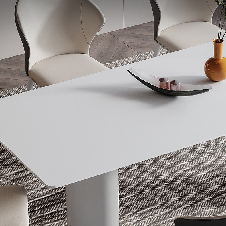 Modern Sintered Stone Top Dining Set 1/4/5/7 Rectangle Pieces Dining Table with Chairs Clearhalo 'Dining Room Sets' 'Dining Tables & Seating' 'dining_room_set' 'furn' 'furn_dining_room_set' 'Furniture' 'furniture_dining_room_set' 'Kitchen & Dining Furniture' 4817905