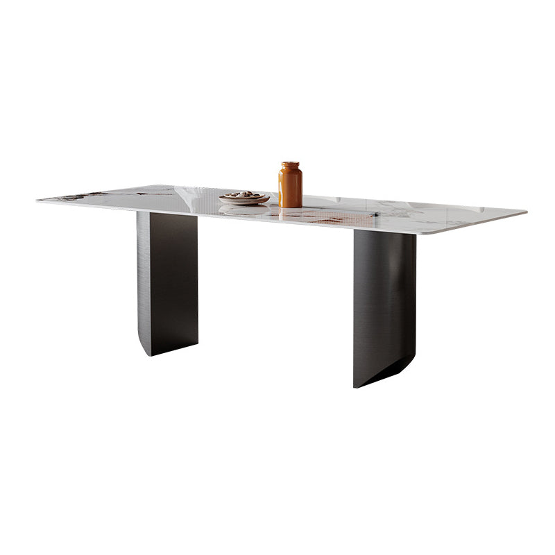 Modern Sintered Stone Top Dining Set Rectangle 1/2/4/5/7 Pieces Dining Table with Chairs Clearhalo 'Dining Room Sets' 'Dining Tables & Seating' 'dining_room_set' 'furn' 'furn_dining_room_set' 'Furniture' 'furniture_dining_room_set' 'Kitchen & Dining Furniture' 4817922