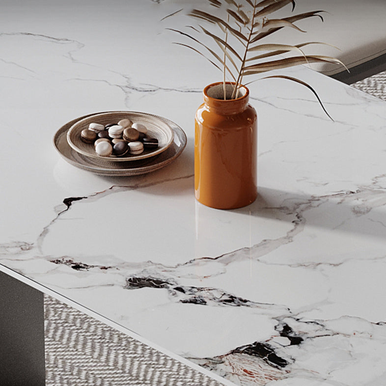 Modern Sintered Stone Top Dining Set Rectangle 1/2/4/5/7 Pieces Dining Table with Chairs Clearhalo 'Dining Room Sets' 'Dining Tables & Seating' 'dining_room_set' 'furn' 'furn_dining_room_set' 'Furniture' 'furniture_dining_room_set' 'Kitchen & Dining Furniture' 4817923