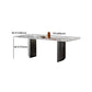 Modern Sintered Stone Top Dining Set Rectangle 1/2/4/5/7 Pieces Dining Table with Chairs Clearhalo 'Dining Room Sets' 'Dining Tables & Seating' 'dining_room_set' 'furn' 'furn_dining_room_set' 'Furniture' 'furniture_dining_room_set' 'Kitchen & Dining Furniture' 4817933