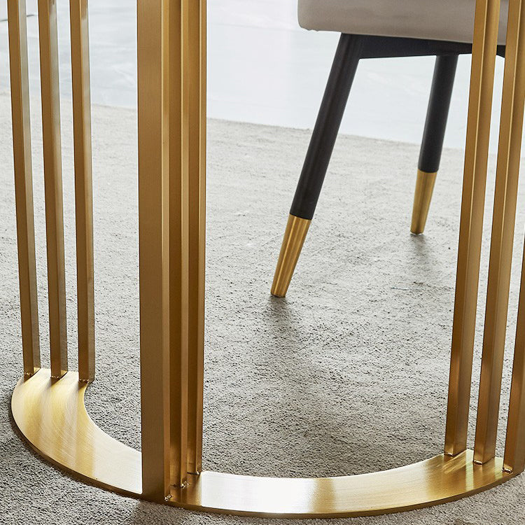 Modern Marble Top Dining Table Set Rectangle 1/4/5/7 Pieces Dining Table with Chairs Clearhalo 'Dining Room Sets' 'Dining Tables & Seating' 'dining_room_set' 'furn' 'furn_dining_room_set' 'Furniture' 'furniture_dining_room_set' 'Kitchen & Dining Furniture' 4817945