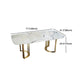 Modern Marble Top Dining Table Set Rectangle 1/4/5/7 Pieces Dining Table with Chairs Clearhalo 'Dining Room Sets' 'Dining Tables & Seating' 'dining_room_set' 'furn' 'furn_dining_room_set' 'Furniture' 'furniture_dining_room_set' 'Kitchen & Dining Furniture' 4817950