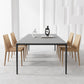 Modern Sintered Stone Top Dining Set Rectangle 1/2/3/5 Pieces Dining Table with Chairs 5 Pieces: Table, 4 Chairs Clearhalo 'Dining Room Sets' 'Dining Tables & Seating' 'dining_room_set' 'furn' 'furn_dining_room_set' 'Furniture' 'furniture_dining_room_set' 'Kitchen & Dining Furniture' 4817953