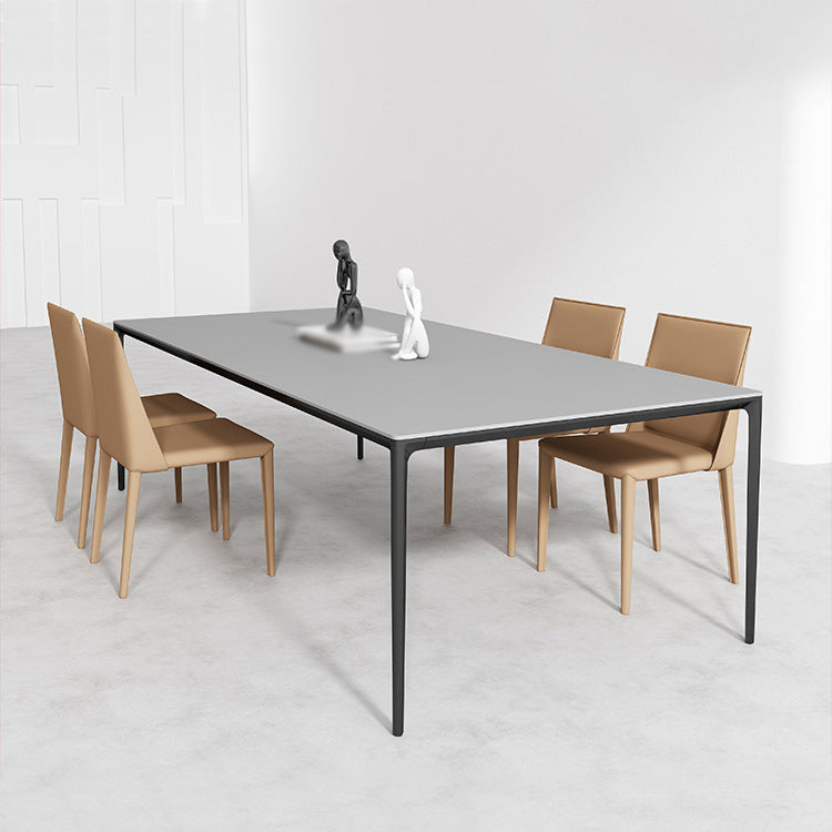 Modern Sintered Stone Top Dining Set Rectangle 1/2/3/5 Pieces Dining Table with Chairs Clearhalo 'Dining Room Sets' 'Dining Tables & Seating' 'dining_room_set' 'furn' 'furn_dining_room_set' 'Furniture' 'furniture_dining_room_set' 'Kitchen & Dining Furniture' 4817955
