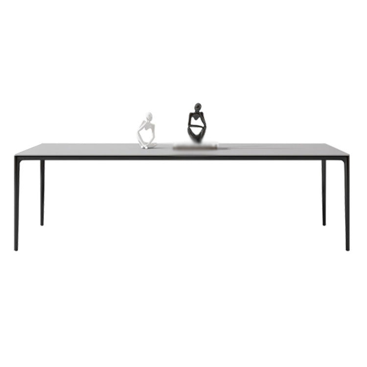 Modern Sintered Stone Top Dining Set Rectangle 1/2/3/5 Pieces Dining Table with Chairs Grey 71"L x 35"W Clearhalo 'Dining Room Sets' 'Dining Tables & Seating' 'dining_room_set' 'furn' 'furn_dining_room_set' 'Furniture' 'furniture_dining_room_set' 'Kitchen & Dining Furniture' 4817958