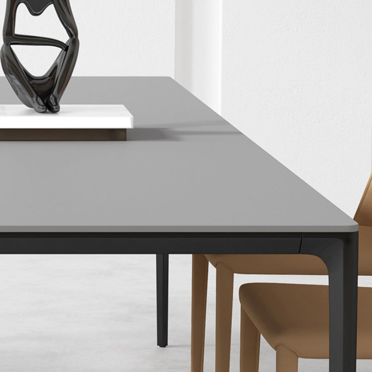 Modern Sintered Stone Top Dining Set Rectangle 1/2/3/5 Pieces Dining Table with Chairs Clearhalo 'Dining Room Sets' 'Dining Tables & Seating' 'dining_room_set' 'furn' 'furn_dining_room_set' 'Furniture' 'furniture_dining_room_set' 'Kitchen & Dining Furniture' 4817959