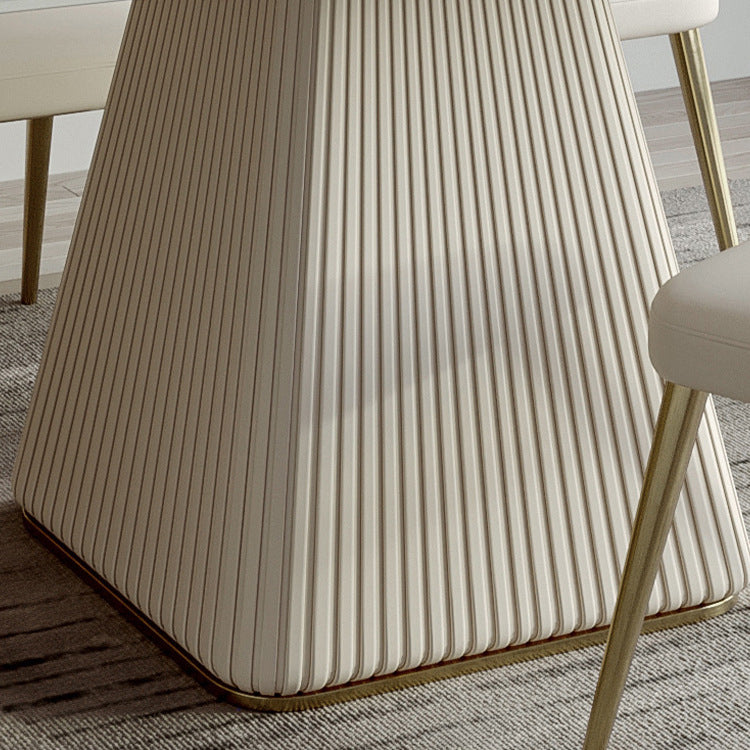 Nordic Sintered Stone Top Dining Set Rectangle 1/5/6/7 Pieces Dining Table with Chairs Clearhalo 'Dining Room Sets' 'Dining Tables & Seating' 'dining_room_set' 'furn' 'furn_dining_room_set' 'Furniture' 'furniture_dining_room_set' 'Kitchen & Dining Furniture' 4817978