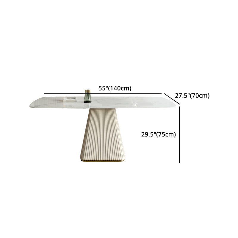 Nordic Sintered Stone Top Dining Set Rectangle 1/5/6/7 Pieces Dining Table with Chairs Clearhalo 'Dining Room Sets' 'Dining Tables & Seating' 'dining_room_set' 'furn' 'furn_dining_room_set' 'Furniture' 'furniture_dining_room_set' 'Kitchen & Dining Furniture' 4817982